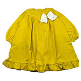 Mariuccia Abito Manica Lunga tinta unita con Applicazione Giallo per Bambina MBFW23V216 GIALLO MARIUCCIA 