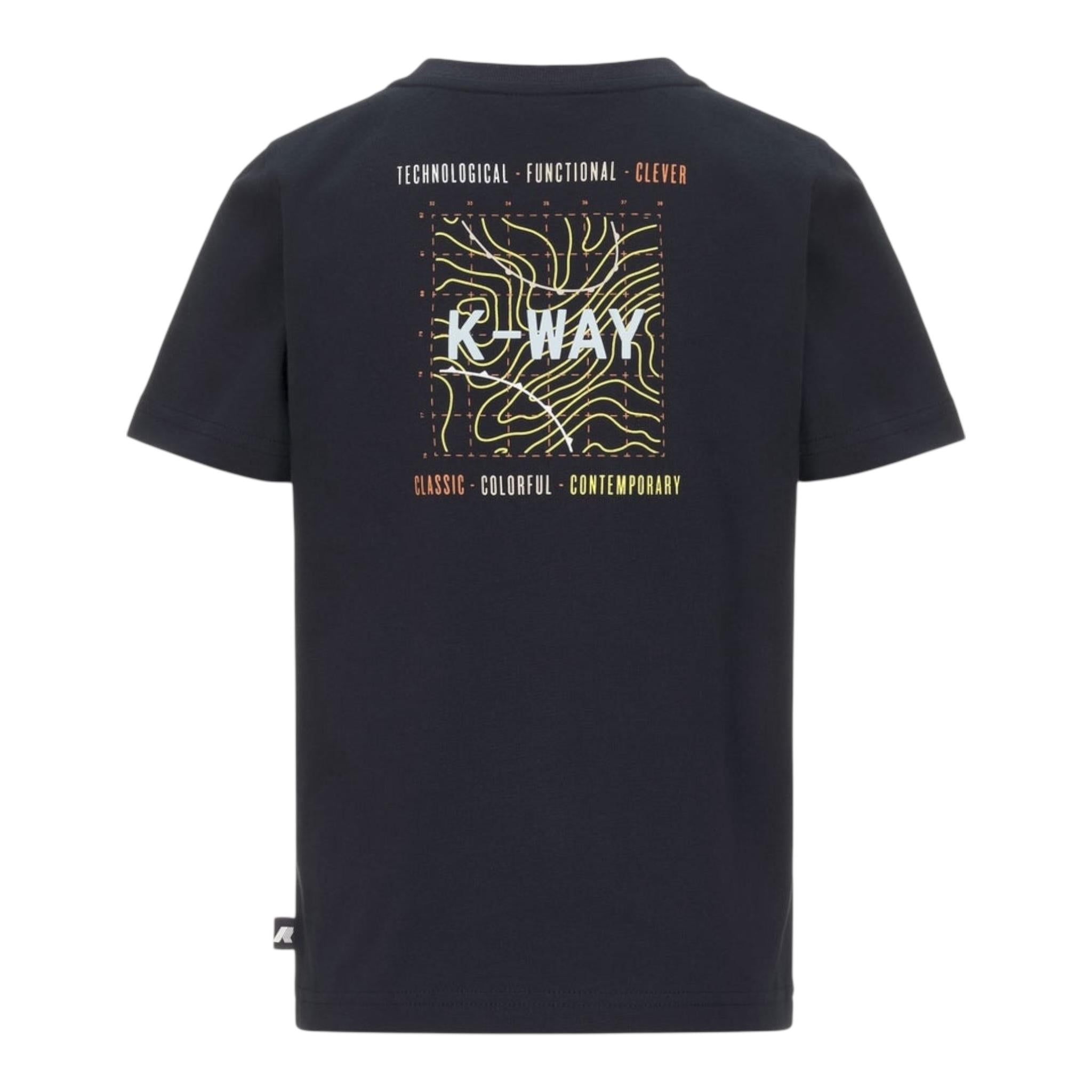K-Way T-Shirt Girocollo Tinta Unita per Bambino K5136ZWXX BLU K-WAY 