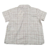 Petit Indi Camicia Tinta Unita con Fantasia A Quadri per Neonato SS25BK7427XN BIANCO PETIT INDI 