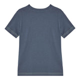 Guess T-Shirt Girocollo Tinta Unita con Stampa per Neonato N5RI15K8HM4X BLU GUESS 