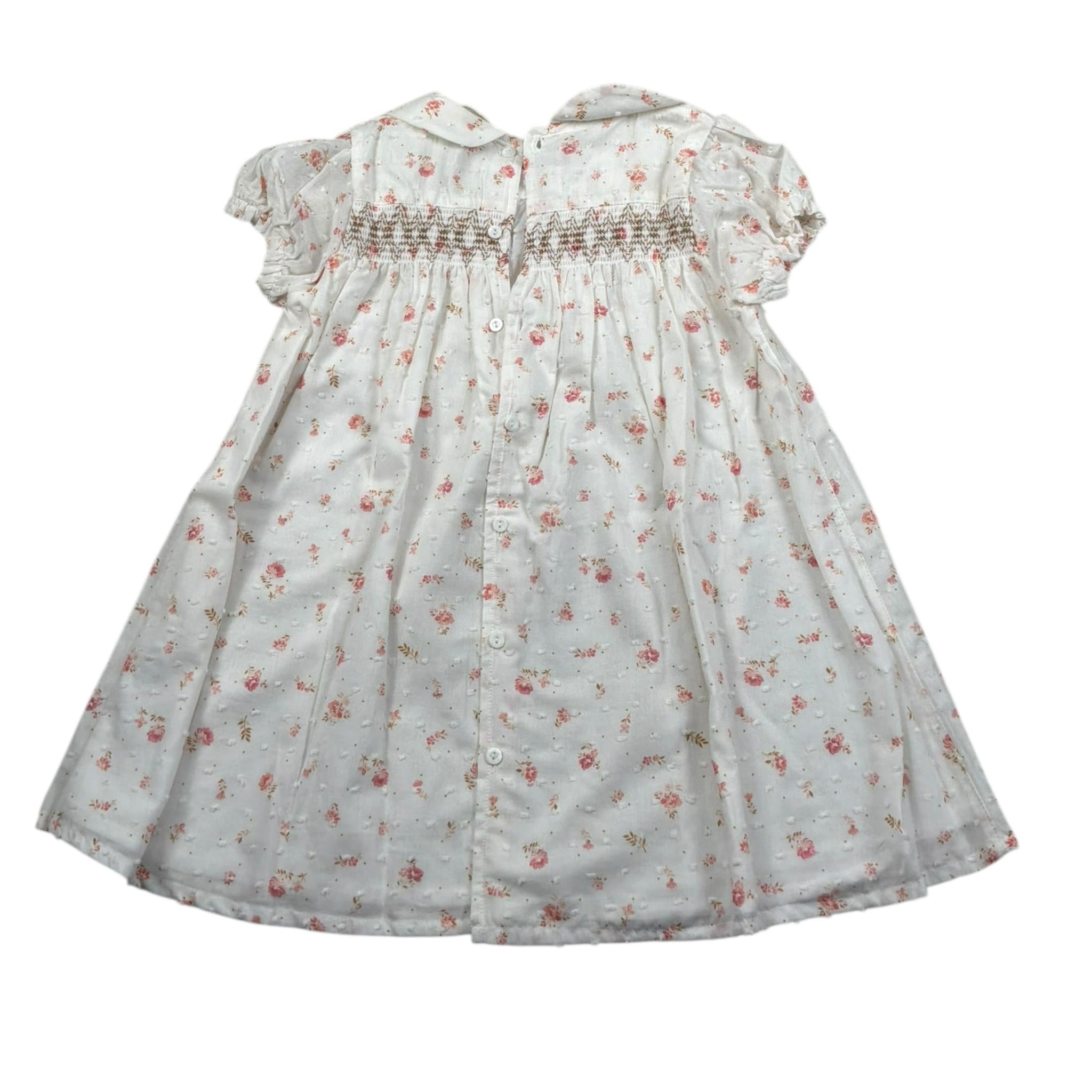 Wedoble Abito Mezza Manica Tinta Unita Stampa Floreale per Bambina V2502704A BIANCO WEDOBLE 