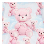 DAGA COLLECTION abito manica lunga con cappuccio stampe orsi Azzurro per Bambina M9803 AZZURRO DAGA COLLECTION 