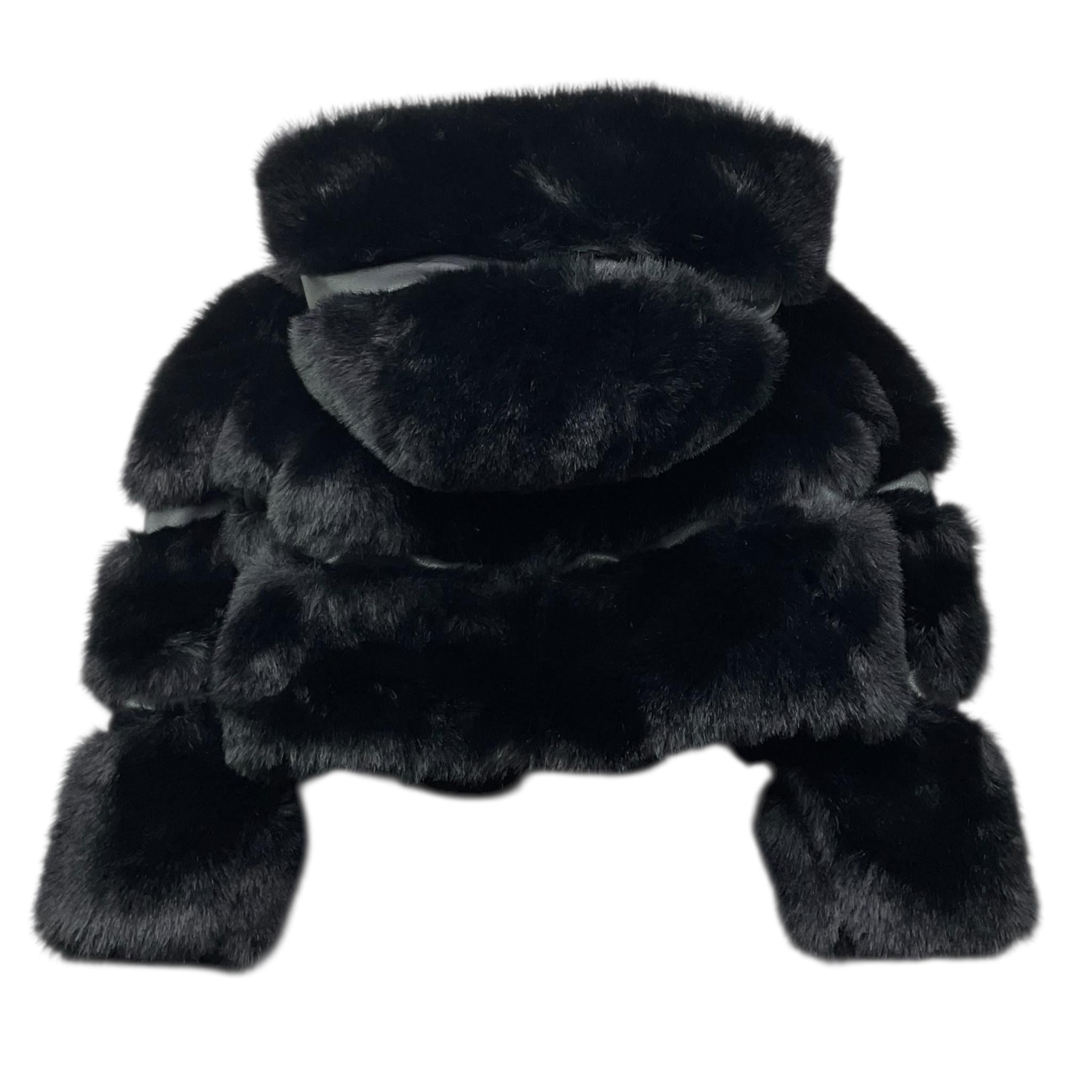 MARC ELLIS pelliccia tinta unita con cappuccio Nero per Bambina JMJJK00335 NERO MARC ELLIS 