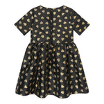 MOSCHINO abito mezza manica tinta unita stampa cuoricini Nero per Neonata MDV0BG NERO MOSCHINO 