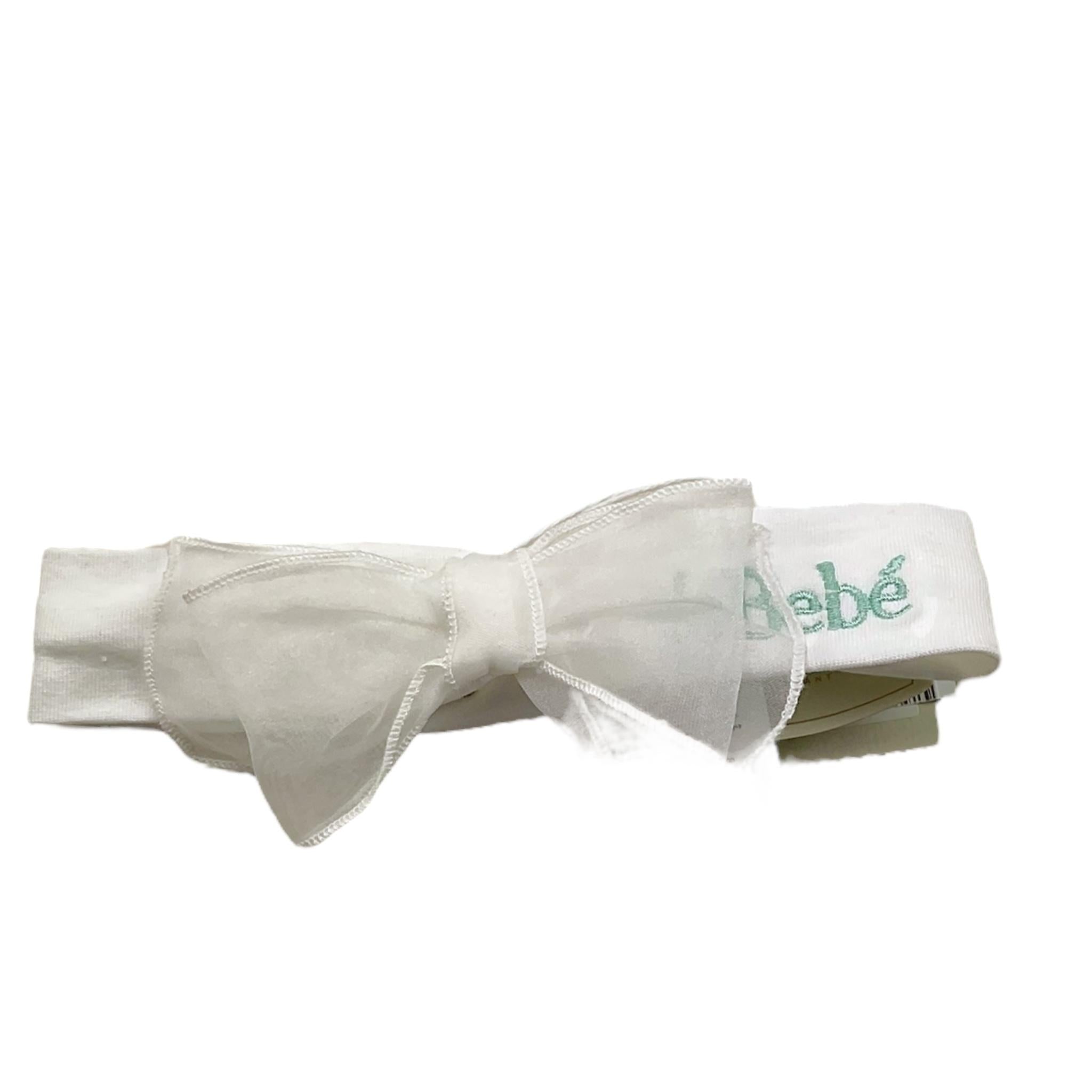 Le Bebe' Fascia Tinta Unita con Fiocco per Neonata LBG5613 BIANCO LE BEBE' 