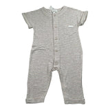 Lalalu' Pagliaccetto Tinta Unita con Fantasia A Righe per Neonato PAL4P BIANCO LALALU' 