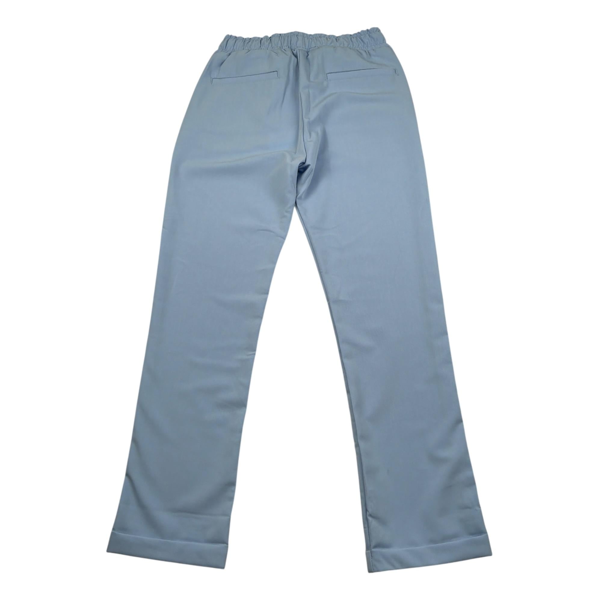Over-D Pantalone tinta unita con Elastico In Vita Azzurro per Bambino 1505 AZZURRO OVER-D 
