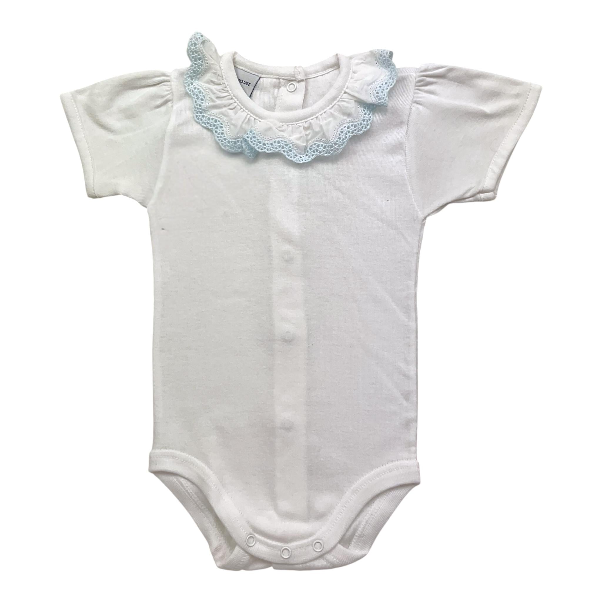 BABIDU body tinta unita con colletto ricamato Bianco per Neonata BD BIANCO BABIDU 