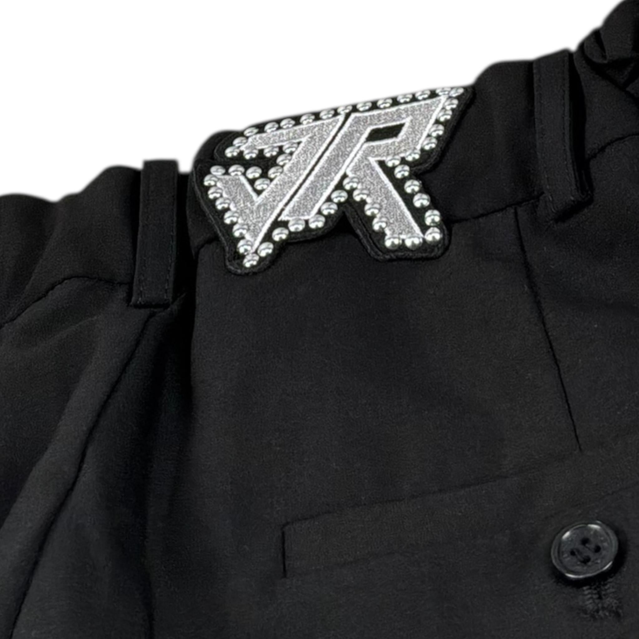 John Richmond Pantalone Tinta Unita con Borchie per Bambino RBP25172PA NERO JOHN RICHMOND 