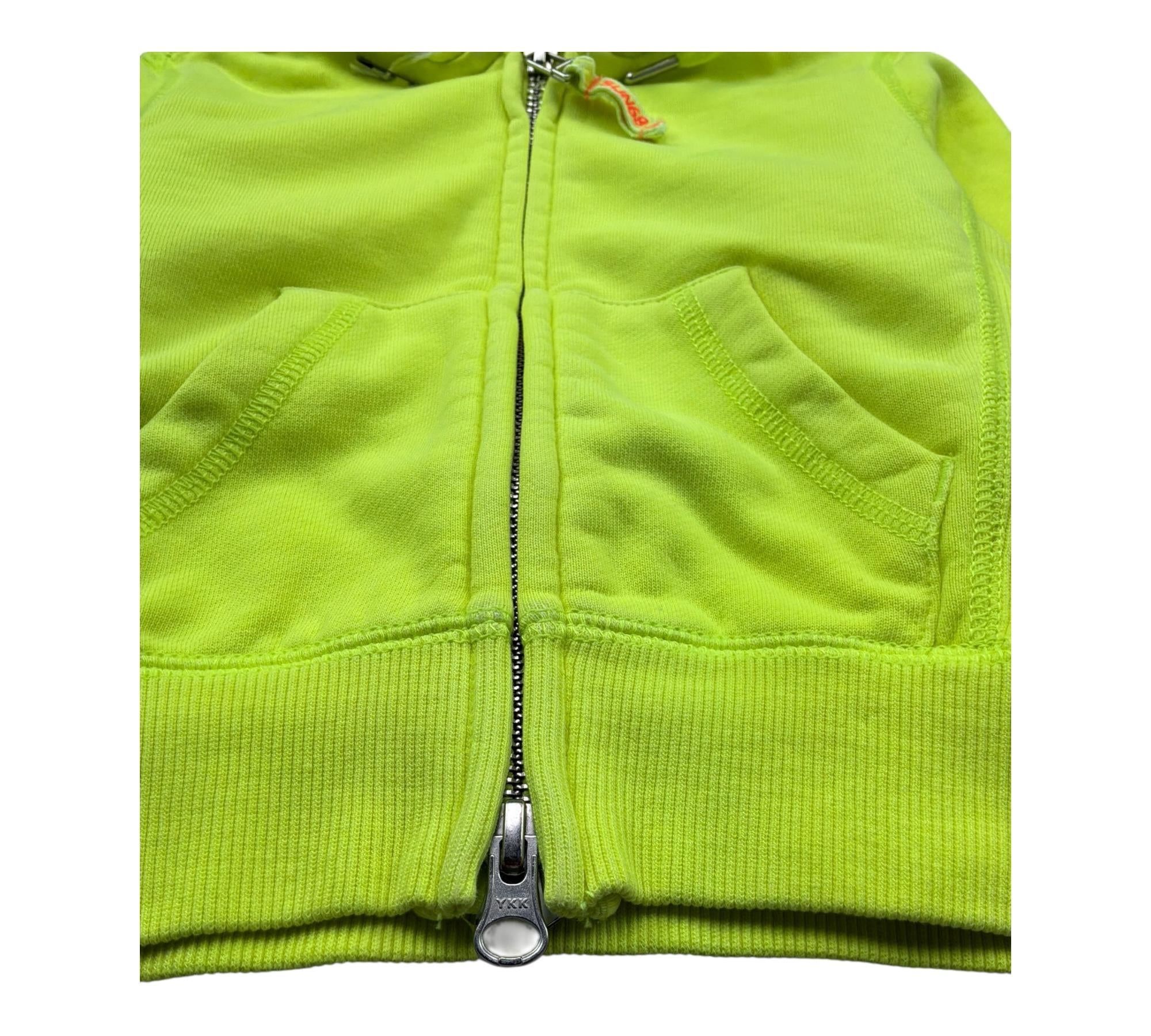 Sun68 Felpa con Zip E Cappuccio Tinta Unita per Neonato F31304N GIALLO FLUO SUN68 