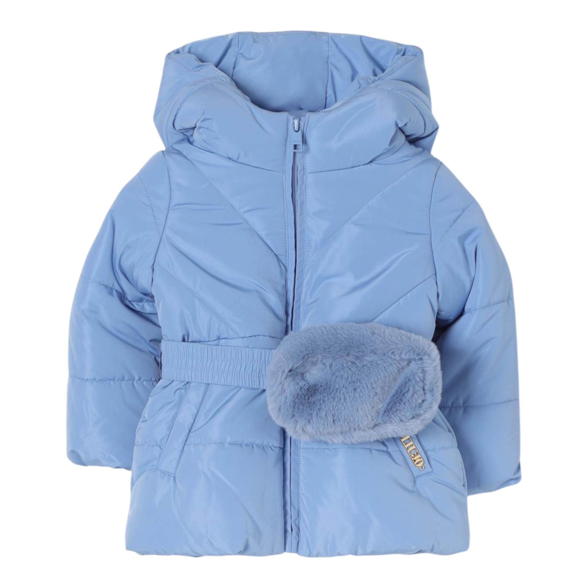 LIU JO giubbino tinta unita con cintura Azzurro per Neonata KF4004T3965N AZZURRO LIU JO 