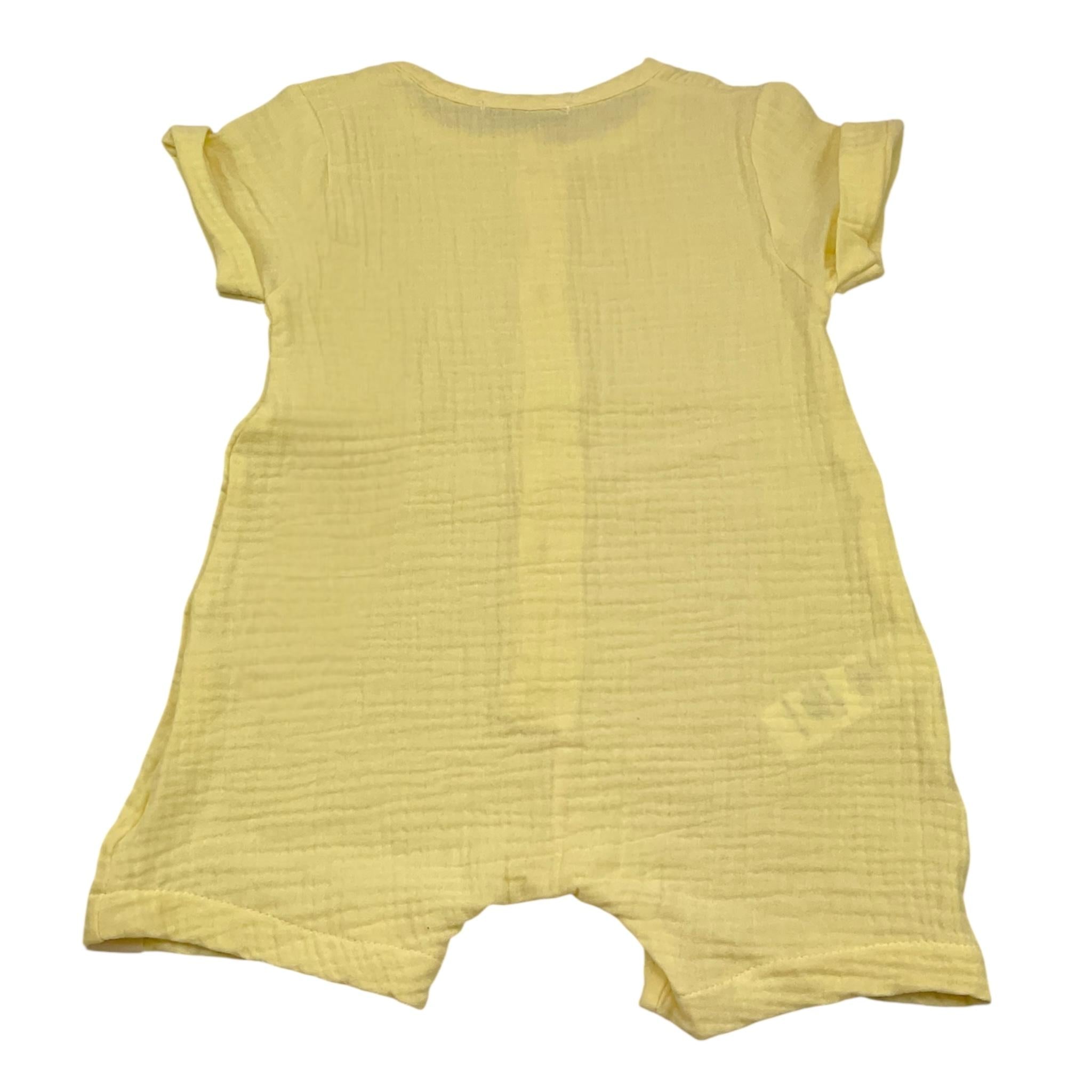 Calamaro Pagliaccetto Tinta Unita Mezza Manica per Neonato 32443 GIALLO CALAMARO 