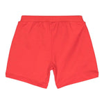 Moschino Bermuda tinta unita con Logo Rosso per Neonato MNQ00N ROSSO MOSCHINO 