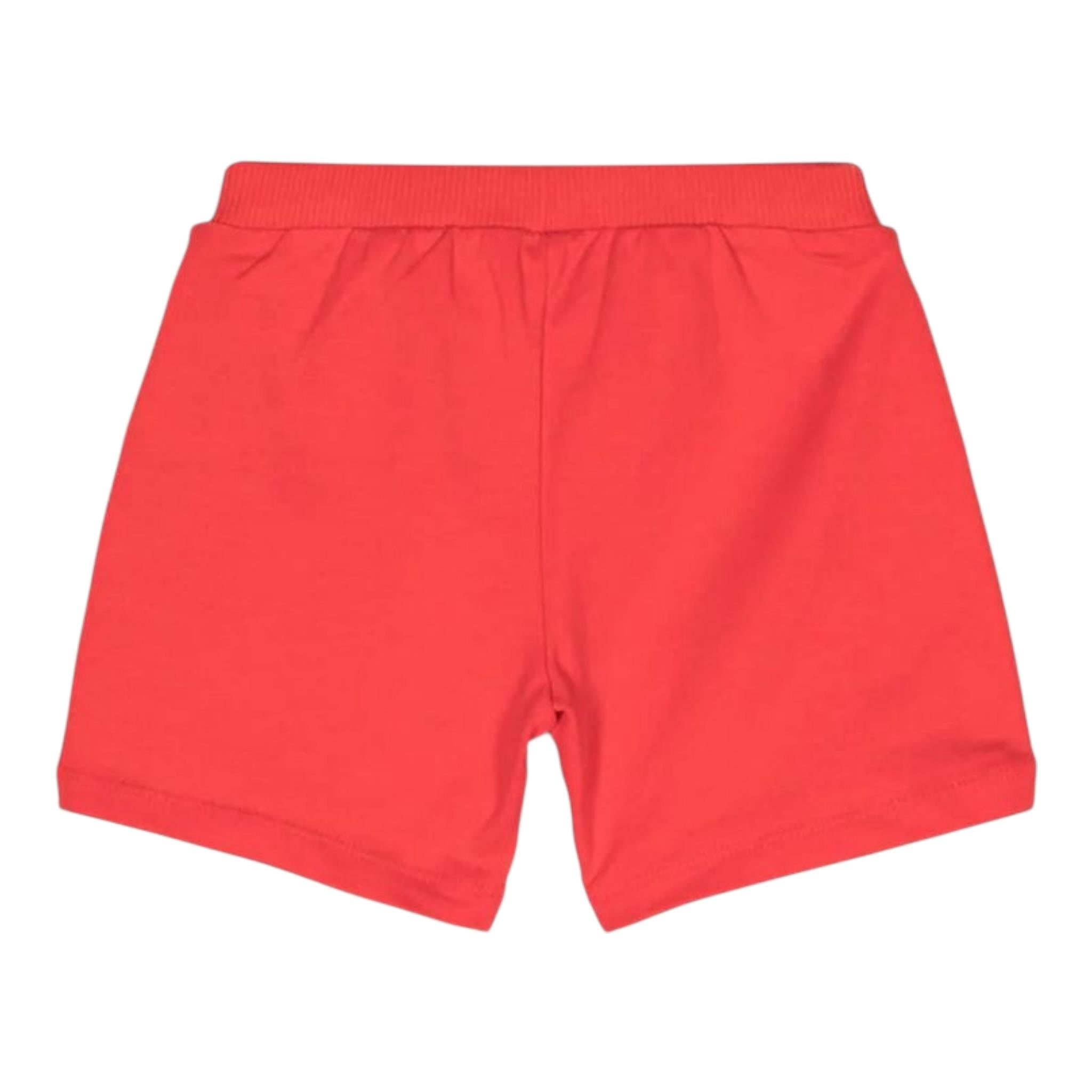 Moschino Bermuda tinta unita con Logo Rosso per Neonato MNQ00N ROSSO MOSCHINO 