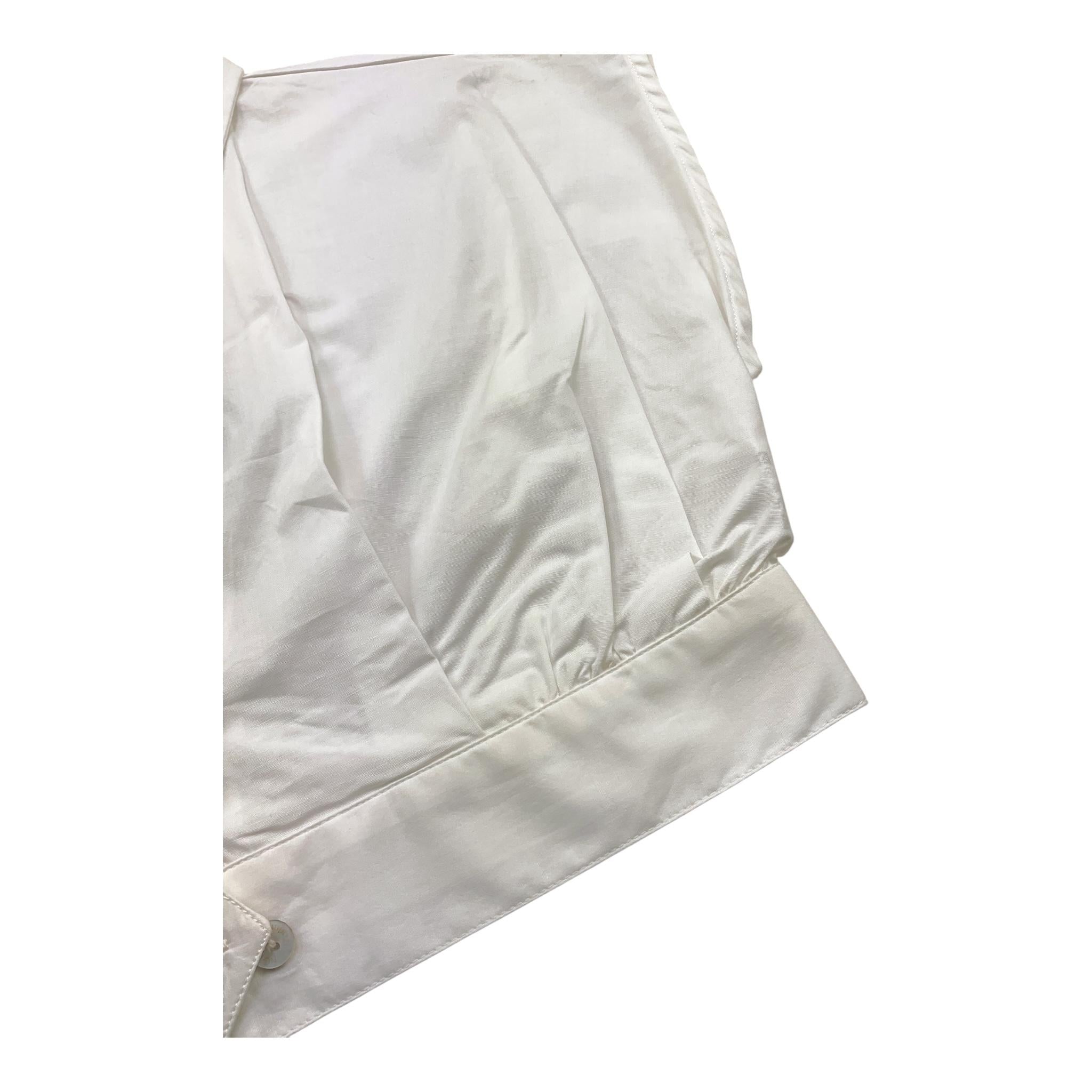 Nunzia Corinna Camicia Giromanica Tinta Unita per Bambina NJ4015695 BIANCO NUNZIA CORINNA 