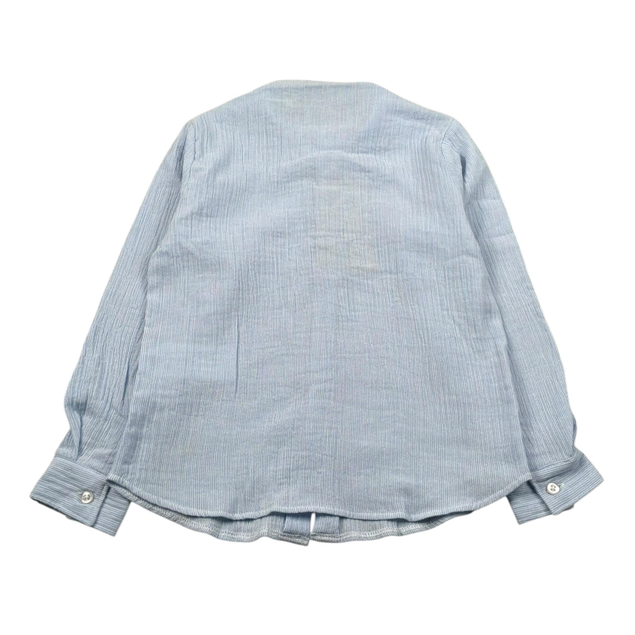 Manuel Ritz Camicia Manica Lunga Tinta Unita Collo Coreano per Neonato MR3101X AZZURRO MANUEL RITZ 