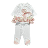 Marlu' Completo 2 Pezzi Shirt-Ghettina per Neonata EP2917 BIANCO MARLU' 