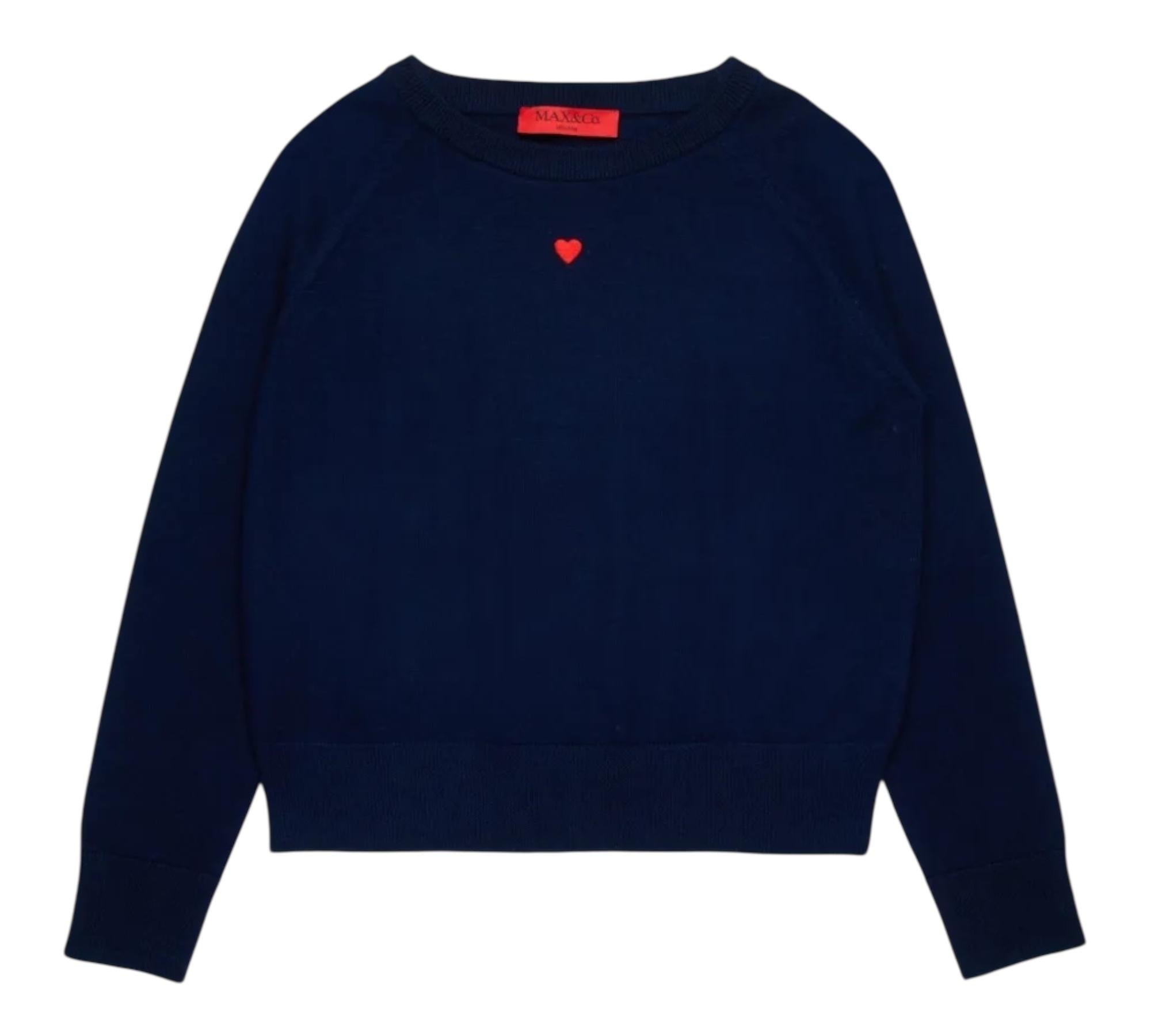 Max&Co. Maglia Girocollo Fantasia A Righe per Bambina MX0003X BLU MAX&Co. 