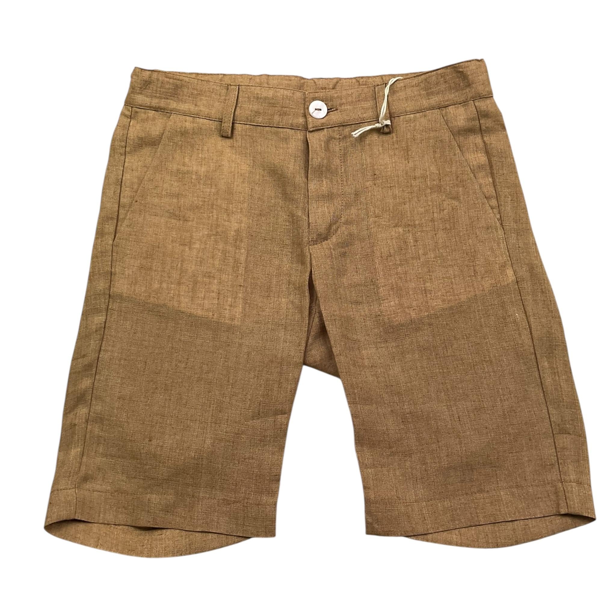 Little Bear Bermuda Tinta Unita con Girovita Regolabile per Bambino 8229 MARRONE LITTLE BEAR 