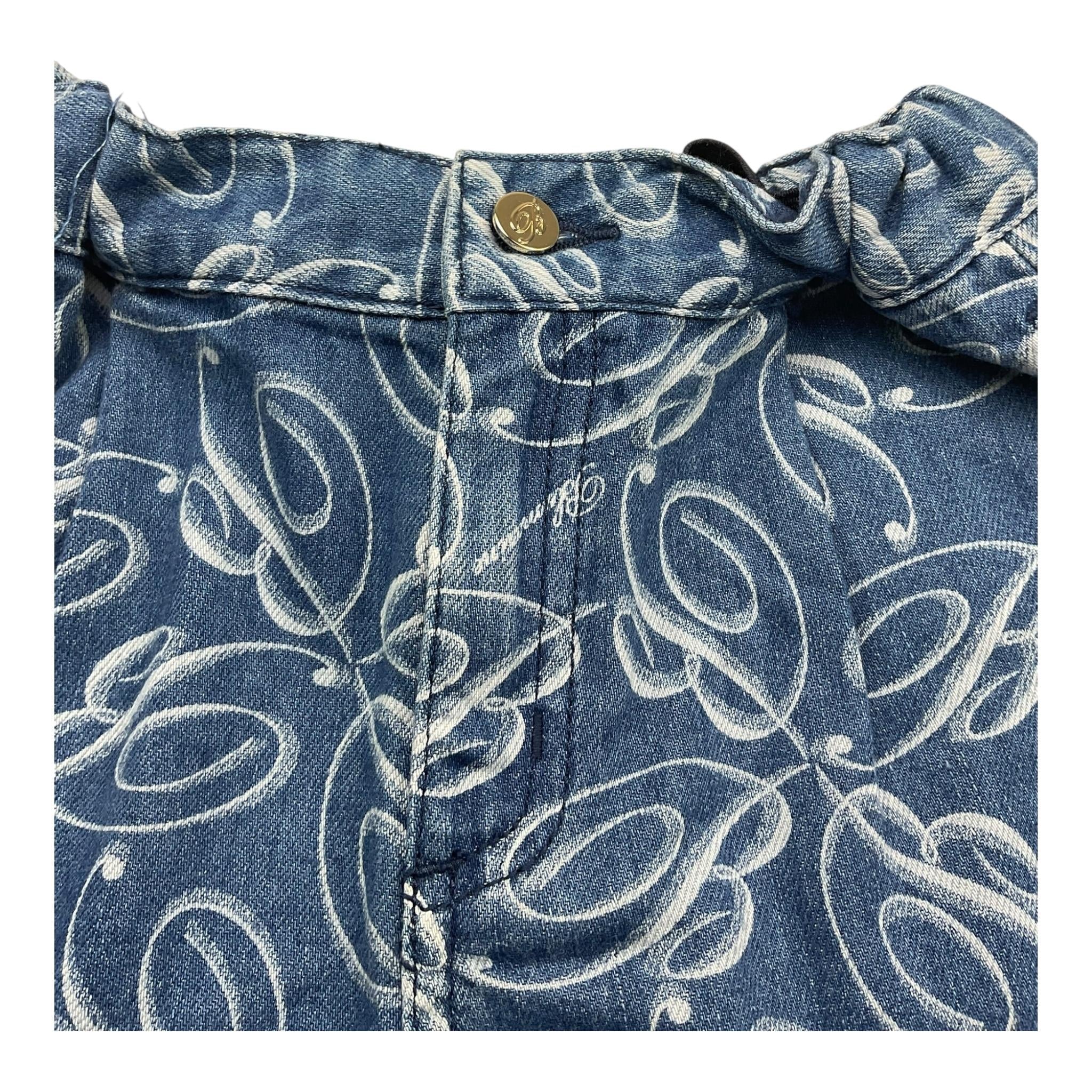 Miss Blumarine Short In Denim Tinta Unita per Bambina BGBE003 BLU MISS BLUMARINE 