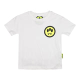 Barrow Kids T-Shirt Tinta Unita Girocollo Con Stampa Fronte E Retro Bianco Per Bambino