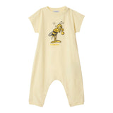 Burberry Pagliaccetto Girocollo Tinta Unita con Stampa per Neonato 8104524 PAGLIA BURBERRY 