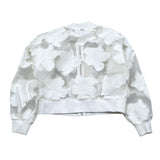 Please giubbinoTinta Unita con Zip E Ricami per Bambina JB37384G73 BIANCO PLEASE 