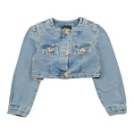 Fun & Fun Giubbino In Denim Modello Crop per Neonata FNCBJK16530 BLU FUN & FUN 