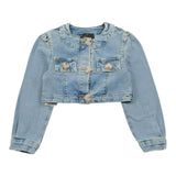 Fun & Fun Giubbino In Denim Modello Crop per Neonata FNCBJK16530 BLU FUN & FUN 