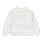 ELISABETTA FRANCHI felpa chiusa girocollo tinta unita con logo Panna per Neonata EGFE039 PANNA ELISABETTA FRANCHI 