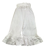 Mariuccia Pantalone Tinta Unita con Cintura Panna per Bambina