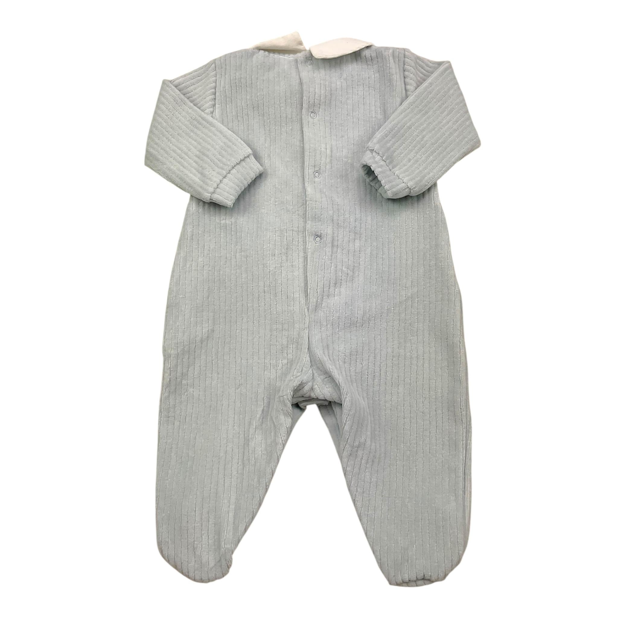 LALALU' tutina tinta unita con stampa Azzurro per Neonato TCL1N AZZURRO LALALU' 