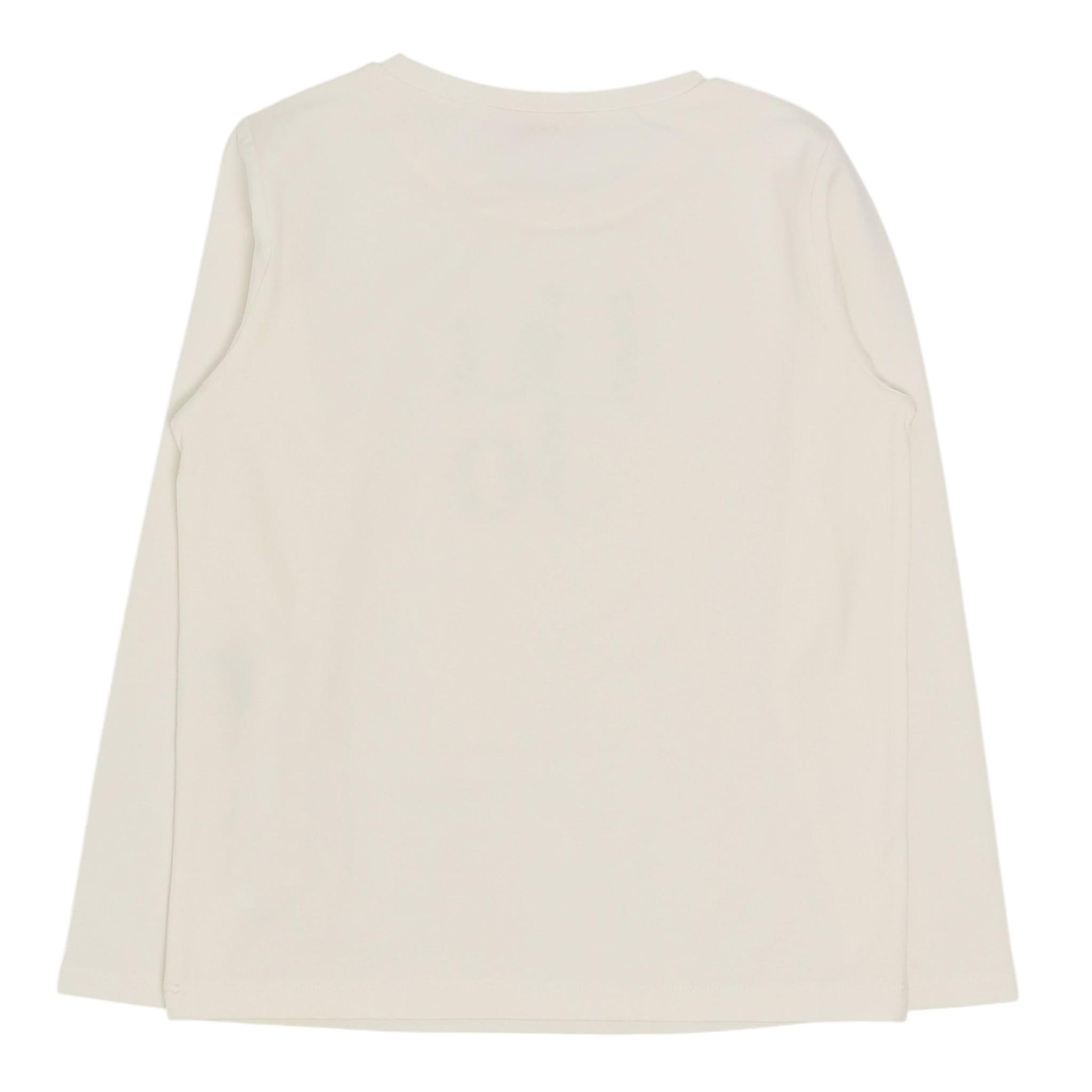 Liu Jo Shirt Girocollo Tinta Unita con Stampa Brillantinata per Bambina GF4093 BIANCO LIU JO 