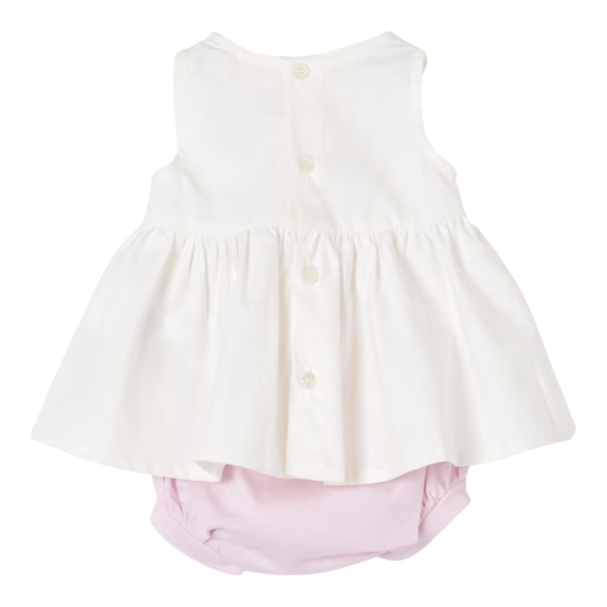 Elisabetta Franchi Completo 2 Pezzi Camicia-Coulotte Bicolore per Neonata ENCD098X BIANCO ELISABETTA FRANCHI 