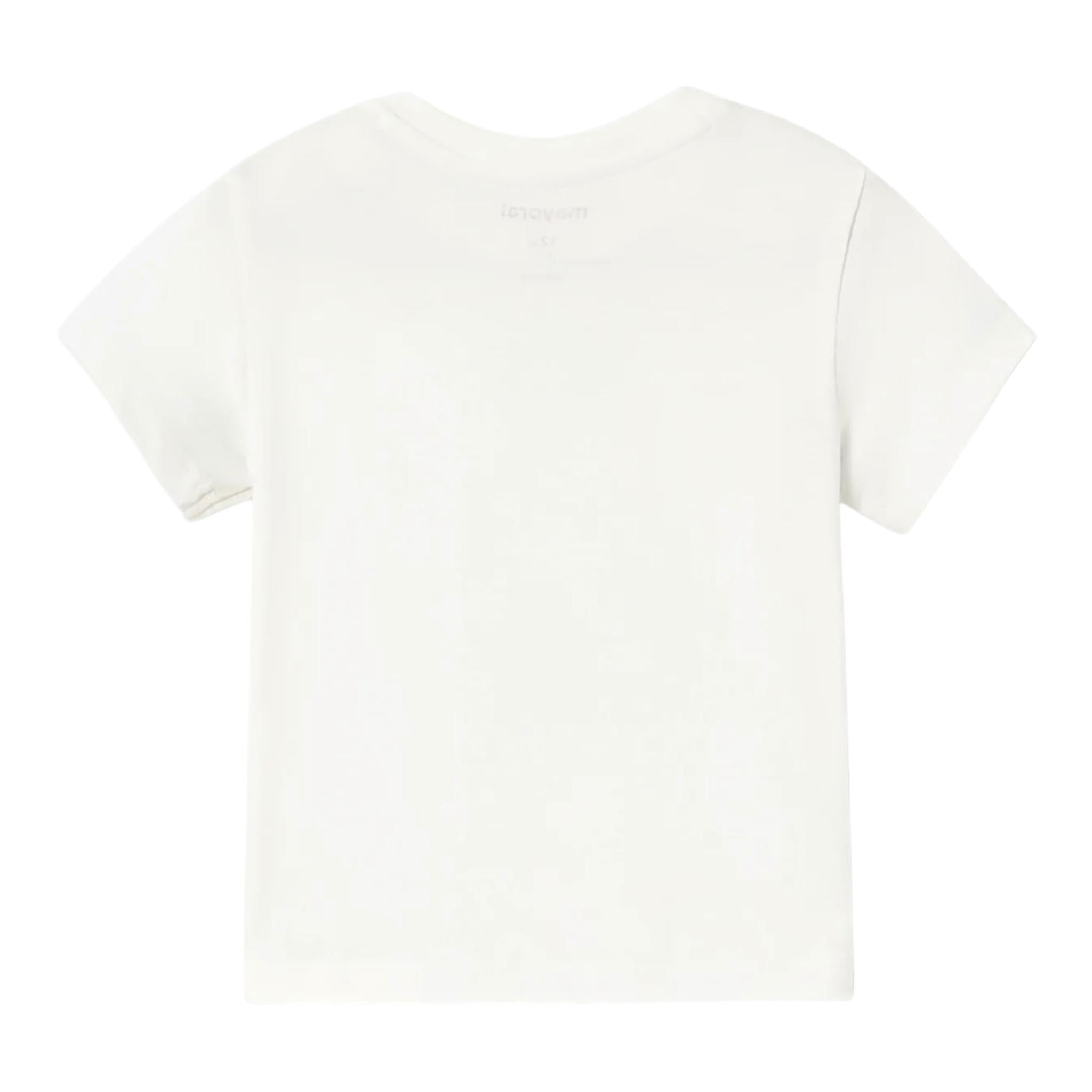 Mayoral T-Shirt Girocollo Tinta Unita con Stampa per Neonato 1053 BIANCO MAYORAL 
