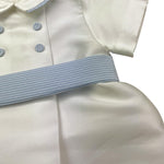 La Stupenderia Pagliaccetto Tinta Unita con Fantasia A Righe per Neonato CBPG53 BIANCO LA STUPENDERIA 