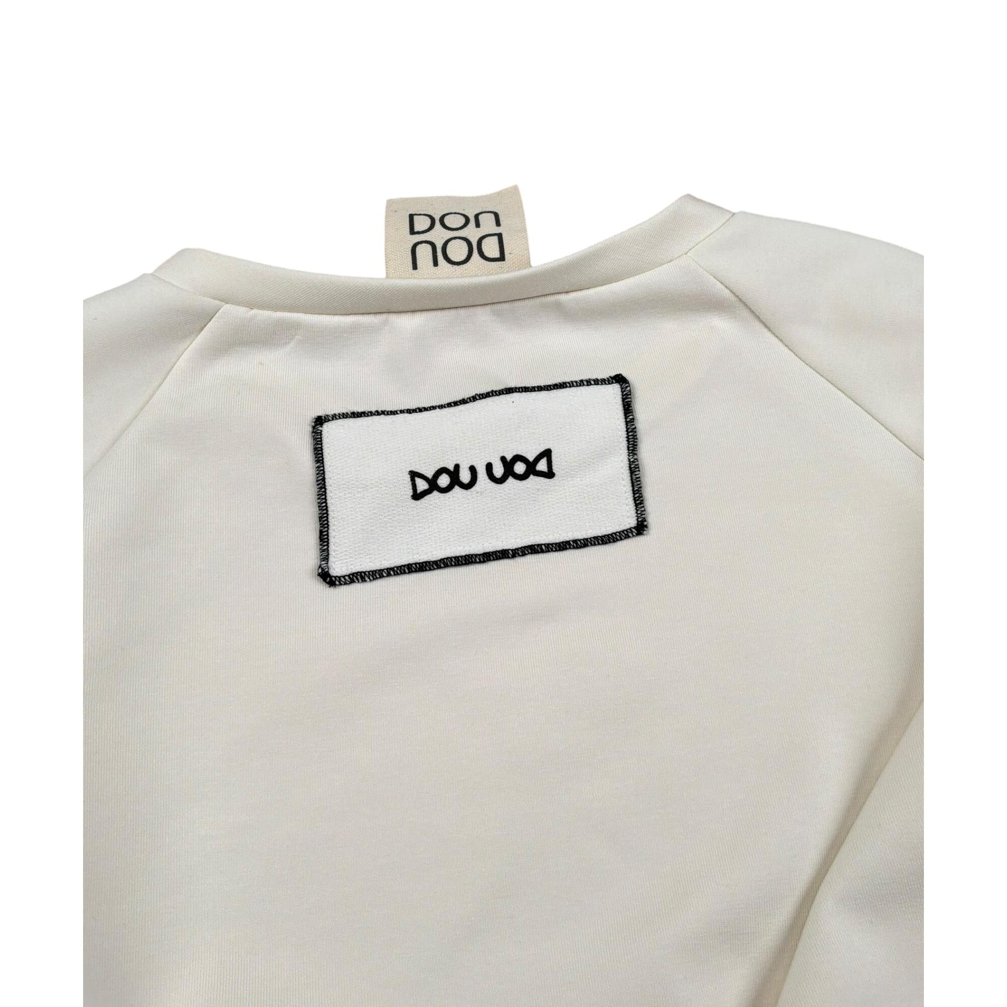Dou Dou Felpa Chiusa Girocollo Tinta Unita per Bambina DW4A30X PANNA DOU DOU 