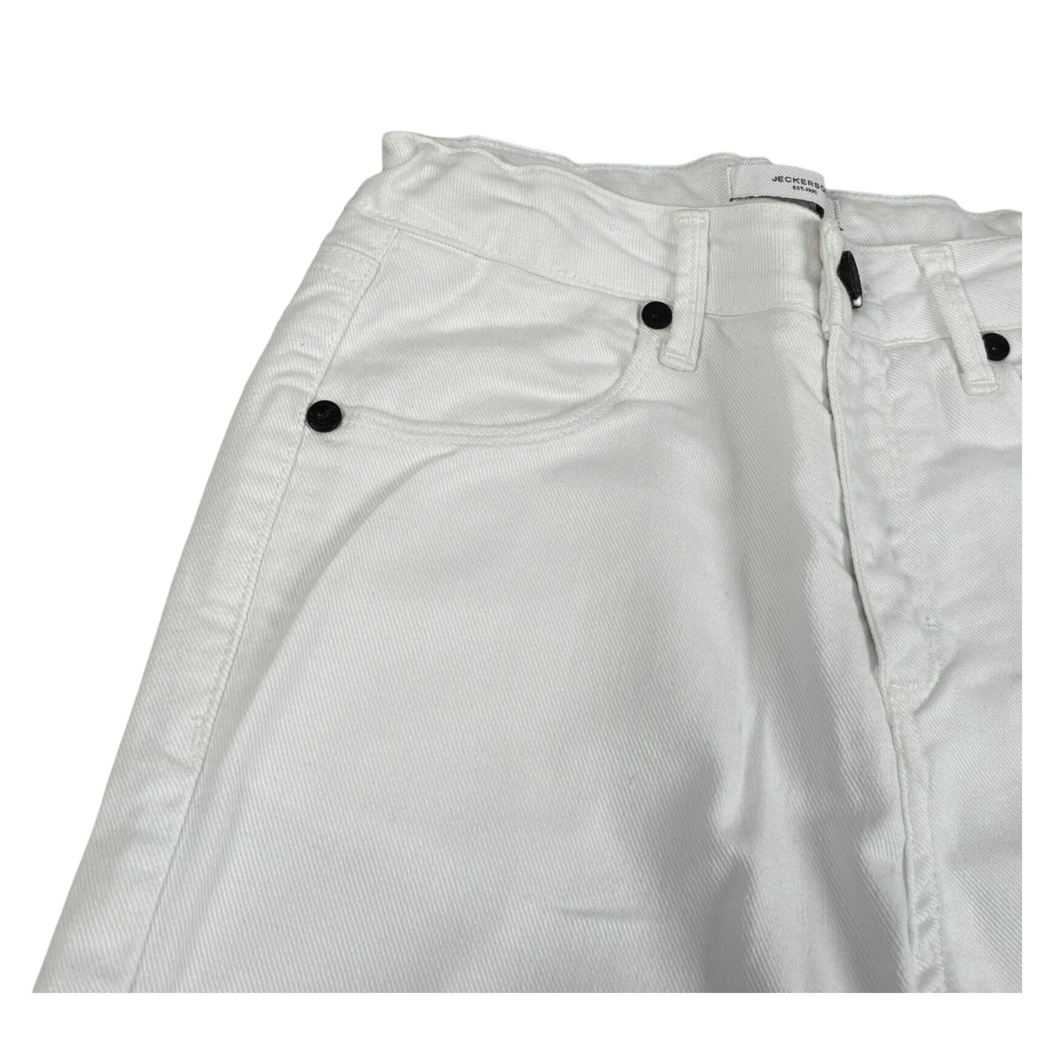 Jeckerson Jeans Tinta Unita con Girovita Regolabile per Bambino J3802 BIANCO JECKERSON 