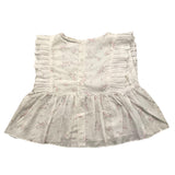 Wedoble Camicia Girmanica Tinta Unita Con Stampa Floreale Bianco Per Neonata