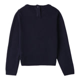 SARABANDA maglia girocollo tinta unita con paillettes Blu per Bambina 0A316 BLU SARABANDA 