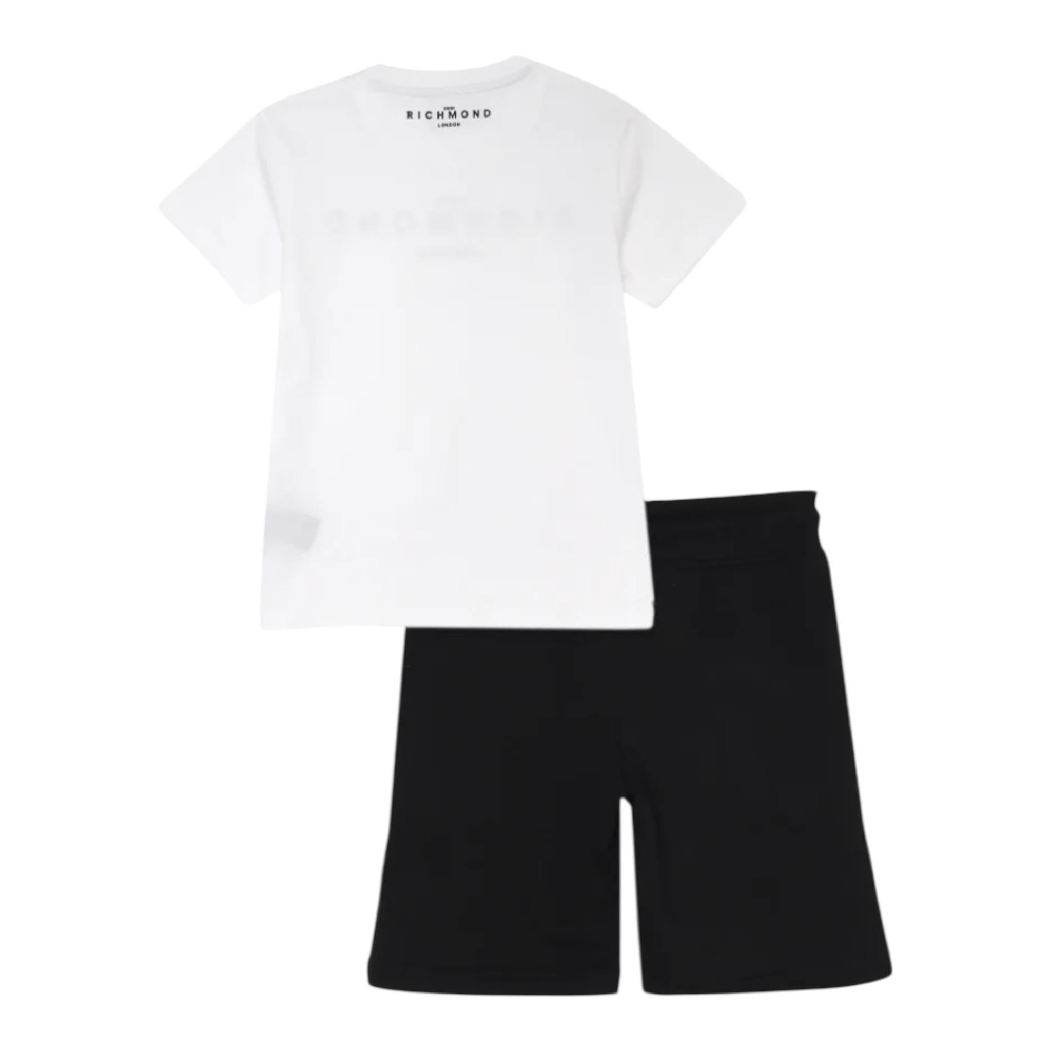 John Richmond Completo 2 Pezzi T-Shirt-Bermuda Bicolore per Bambino RBP25008CJXX BIANCO/NERO JOHN RICHMOND 
