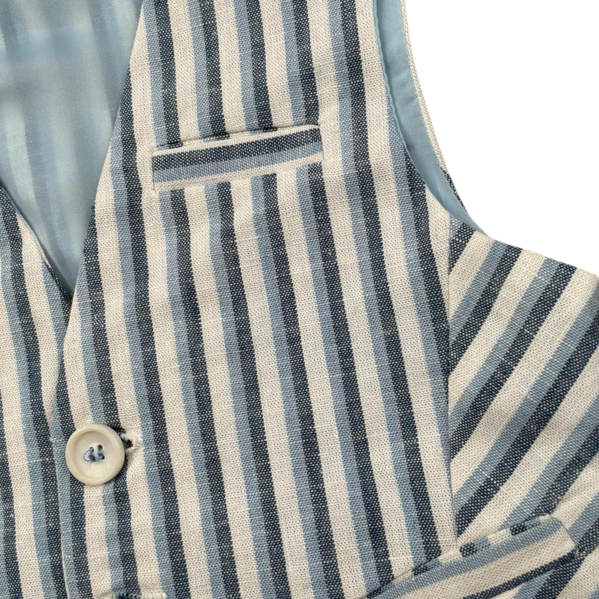 Manuel & Frank Gilet Tinta Unita con Fantasia A Righe per Neonato MF5271L BIANCO MANUEL & FRANK 