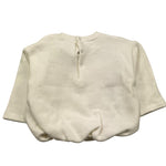 LE BEBE' felpa chiusa girocollo tinta unita con stampa paillettata Panna per Neonata LBG6013 PANNA LE BEBE' 