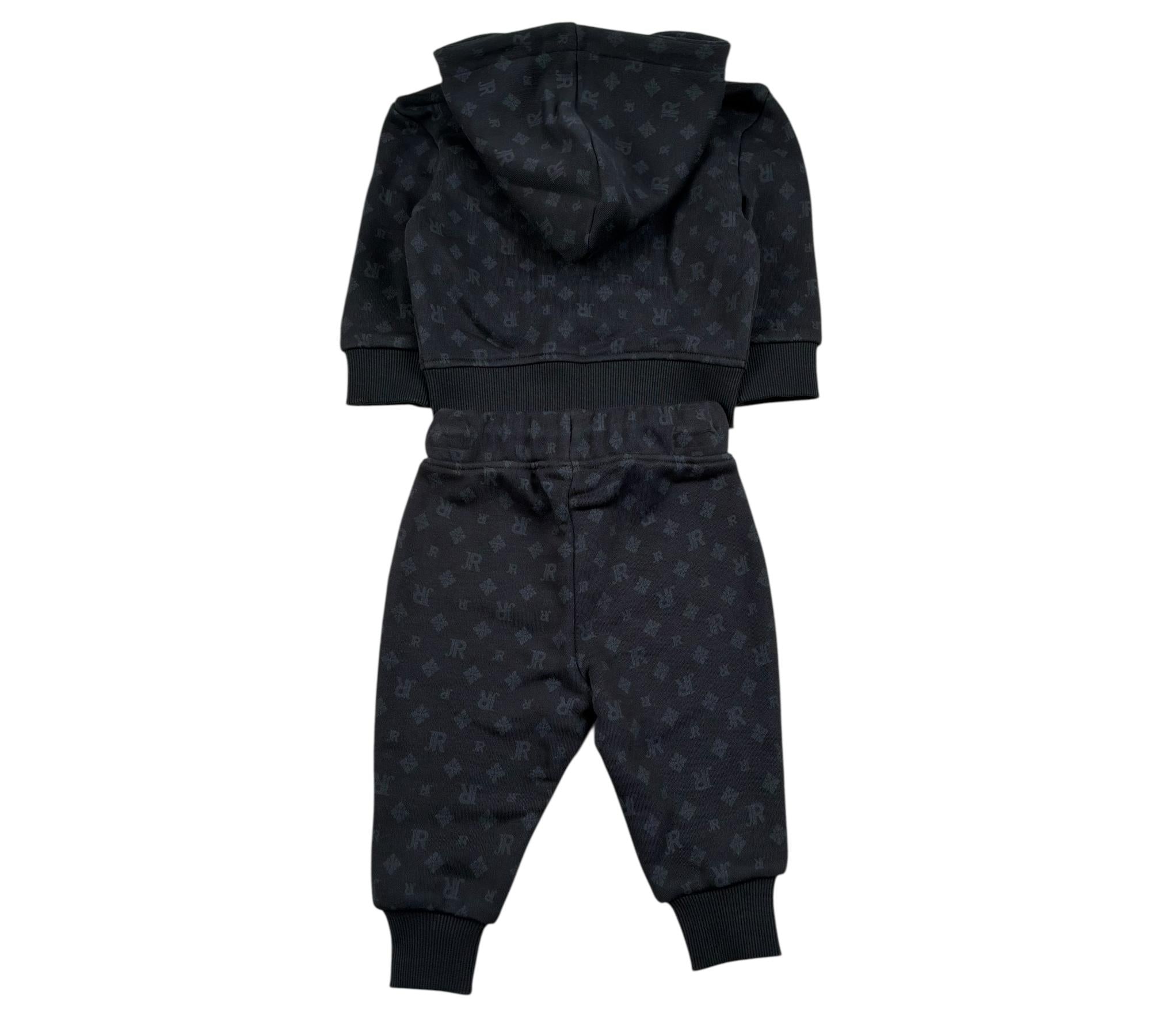 John Richmond Completo 2 Pezzi Felpa-Pantaloni per Neonato RIP26116CF NERO JOHN RICHMOND 