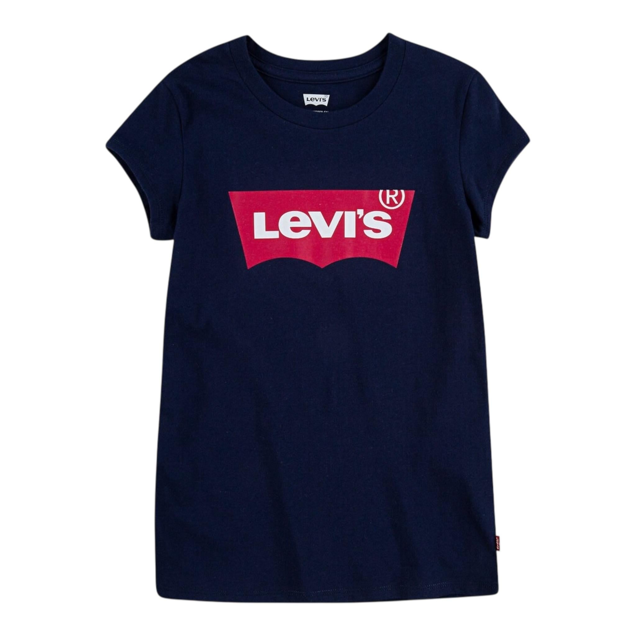Levi'S T-Shirt Girocollo Tinta Unita con Stampa per Bambino 8E8157X BLU LEVI'S 