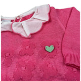 Marlu' Tutina Tinta Unita con Applicazioni per Neonata EL1410 FUXIA MARLU' 