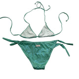 Matinée Costume 2 Pezzi Triangolo-Slip Tinta Unita  per Bambina CC3020 VERDE MATINÉE 