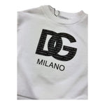 Dsquared2 Felpa Chiusa Girocollo Tinta Unita con Logo per Bambina L4IWHZ BIANCO DOLCE & GABBANA 