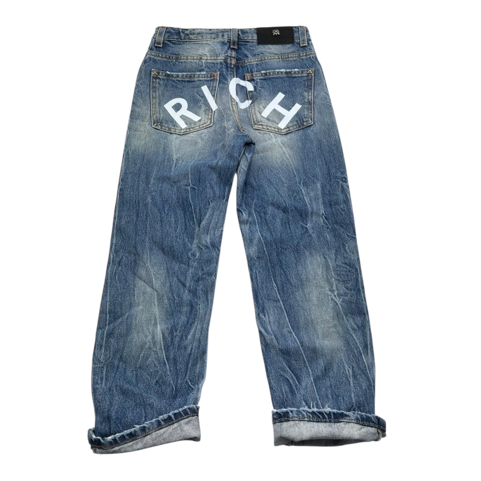 John Richmond Jeans Tinta Unita con Strappi per Bambino RBP26228JE BLU JOHN RICHMOND 
