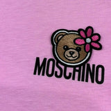 Moschino T-Shirt Girocollo Tinta Unita con Stampa per Bambina HAM03P ROSA MOSCHINO 